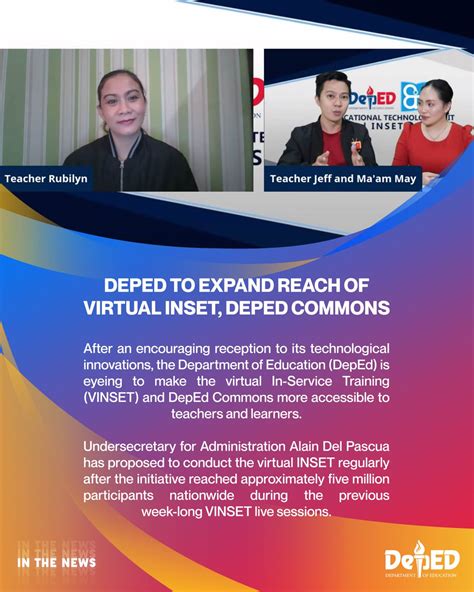 DepEd to expand reach of virtual INSET, DepEd Commons.